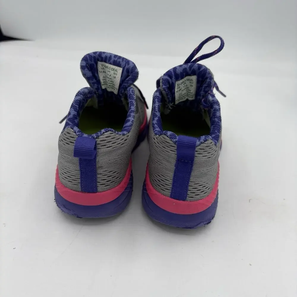 Saucony Sneakers Little Girls Size 12.5 W SY Ideal Grey Purple Form 2 U Athletic
